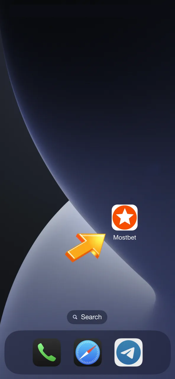 Mostbet icon added to home screen.
